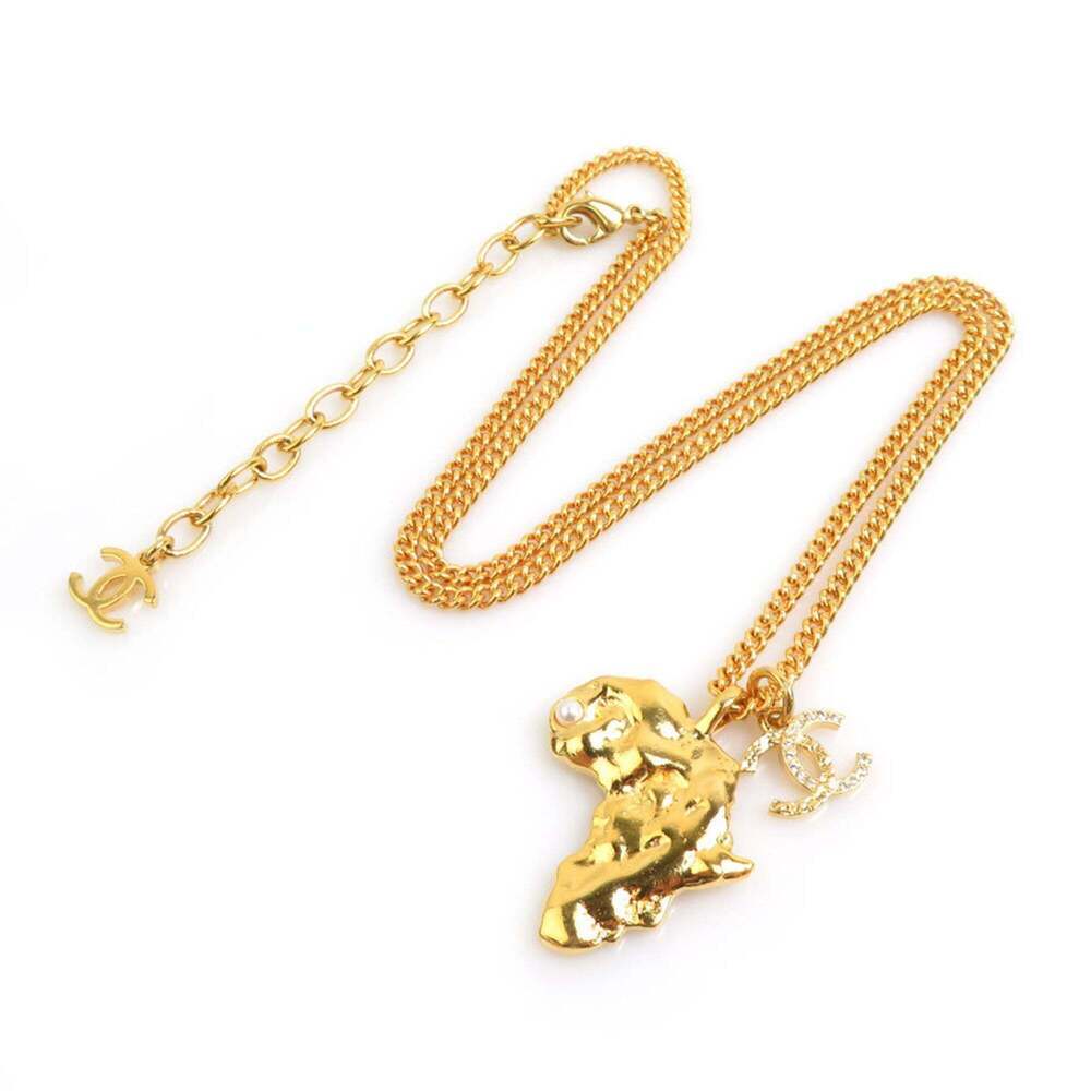 CHANEL Authentic Gold Logo Necklace - Picture 2 of 5